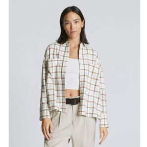 Everlane Top XS Boxy Flannel Shirt